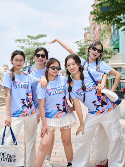 Mẫu Áo Thun Cổ Tròn Đồng Phục Summer Crew Màu Xanh - 1