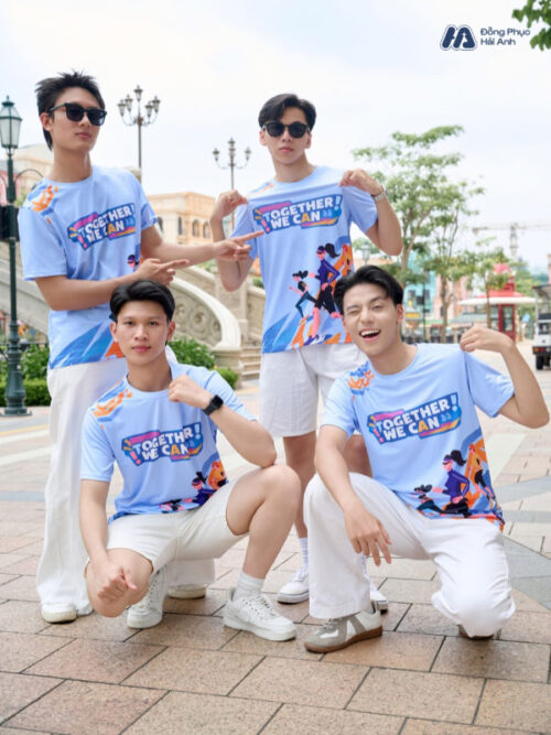 Mẫu Áo Thun Cổ Tròn Đồng Phục Summer Crew Màu Xanh - 4