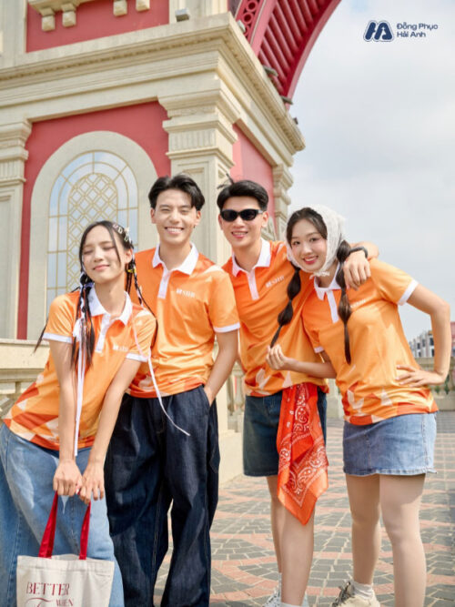Mẫu Áo Thun Polo Đồng Phục Summer Crew Màu Cam SHB - 4