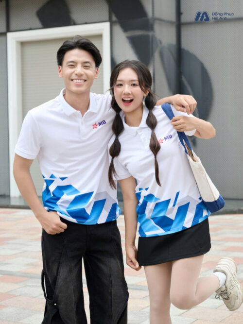 Mẫu Áo Thun Polo Đồng Phục Summer Crew Màu Trắng MB Bank - 3