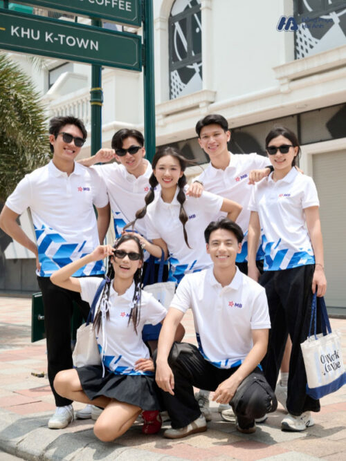 Mẫu Áo Thun Polo Đồng Phục Summer Crew Màu Trắng MB Bank - 4