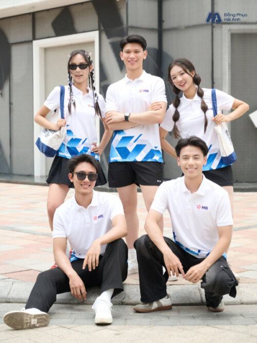 Mẫu Áo Thun Polo Đồng Phục Summer Crew Màu Trắng MB Bank - 5
