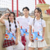 Mẫu Áo Thun Polo Đồng Phục Summer Crew Màu Trắng Phối Xanh - 1