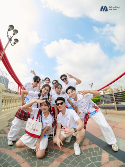 Mẫu Áo Thun Polo Đồng Phục Summer Crew Màu Trắng Phối Xanh - 5