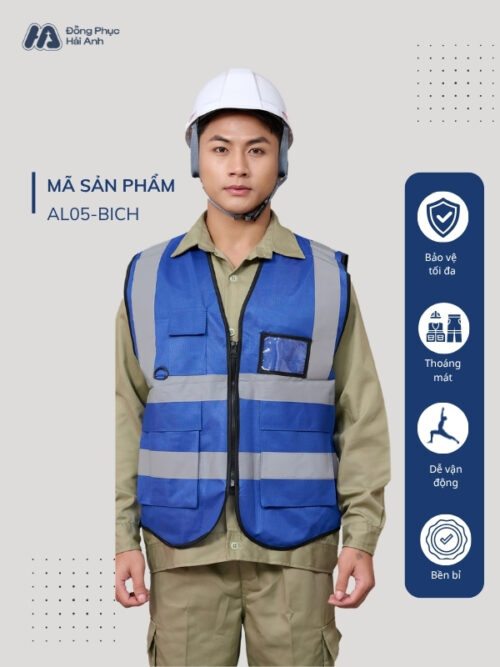 Mẫu Đồng Phục Áo Lưới Bảo Hộ Lao Động Mã 05 Màu Bích - Hình 1
