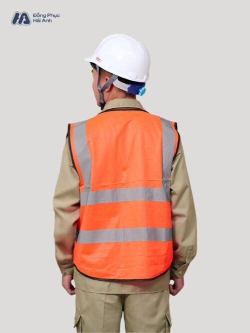 Mẫu Đồng Phục Áo Lưới Bảo Hộ Lao Động Mã 05 Màu Cam - Hình 4